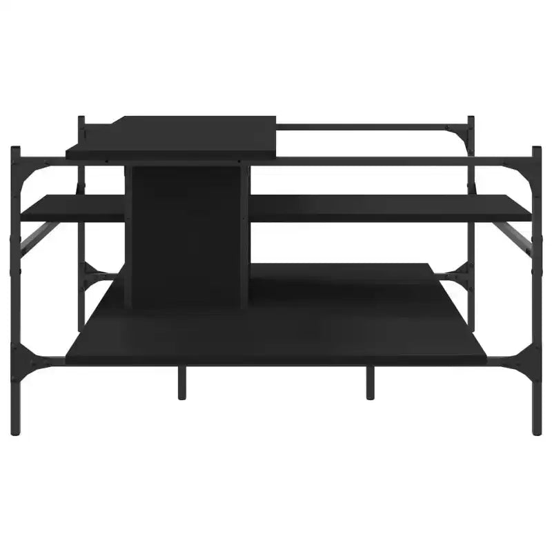 vidaXL Table basse d'appoint de rangement pour salon en bois d'ingénierie