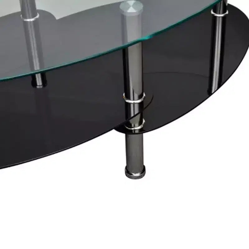 vidaXL Table Basse d'appoint en Verre et Métal pour Salon Blanc/Noir
