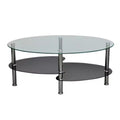 vidaXL Table Basse d'appoint en Verre et Métal pour Salon Blanc/Noir