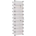 vidaXL Interlocking Shoe Organizer White/Black Cabinet Shelf 10 Compartments