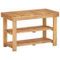 vidaXL Shoe Rack Bench Shoe Storage Organizer Shelf Holder Solid Acacia Wood