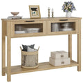 Console avec 2 tiroirs et étagère de rangement