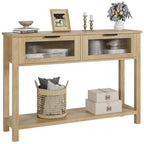 Console avec 2 tiroirs et étagère de rangement