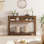 Console avec 2 tiroirs et étagère de rangement