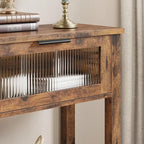 Console avec 2 tiroirs et étagère de rangement