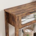 Console avec 2 tiroirs et étagère de rangement