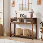 Console avec 2 tiroirs et étagère de rangement