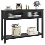 Console avec 2 tiroirs et étagère de rangement