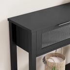 Console avec 2 tiroirs et étagère de rangement