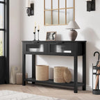 Console avec 2 tiroirs et étagère de rangement