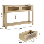 Console avec 2 tiroirs et étagère de rangement