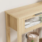 Console avec 2 tiroirs et étagère de rangement