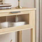 Console avec 2 tiroirs et étagère de rangement
