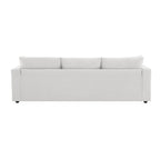 Canapé d'angle convertible en L avec pouf