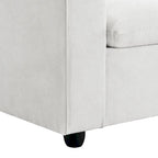 Canapé d'angle convertible en L avec pouf
