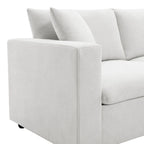 Canapé d'angle convertible en L avec pouf