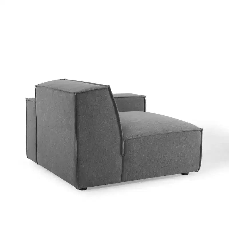 Modway Canapé d'angle réversible 2 places Restore anthracite : Canapé modulaire contemporain, revêtement en polyester, cadre en bois