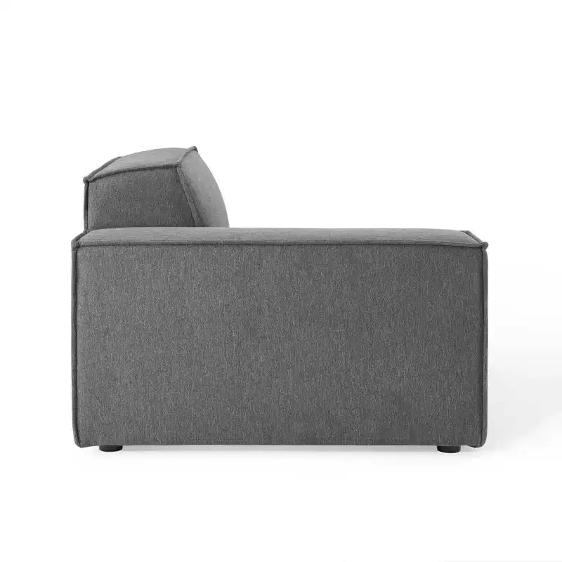 Modway Canapé d'angle réversible 2 places Restore anthracite : Canapé modulaire contemporain, revêtement en polyester, cadre en bois