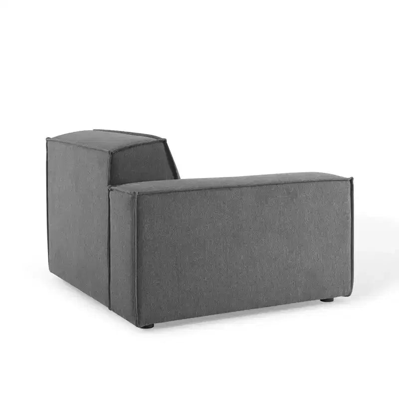 Modway Canapé d'angle réversible 2 places Restore anthracite : Canapé modulaire contemporain, revêtement en polyester, cadre en bois