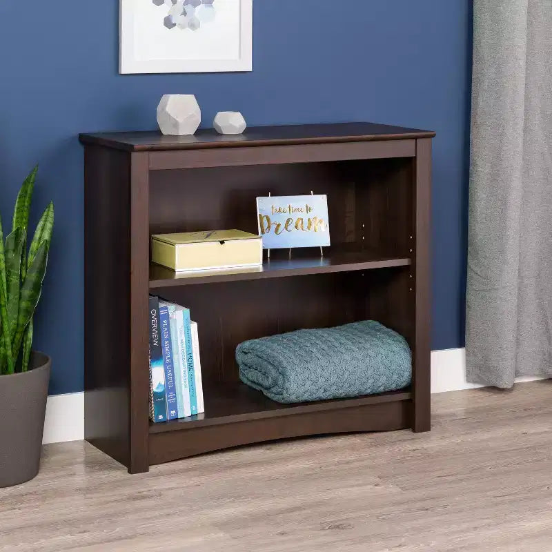 Étagère 2 tablettes 29 po expresso – Prepac : Tablettes réglables, fini laminé, composite de bois, capacité de 40 lb
