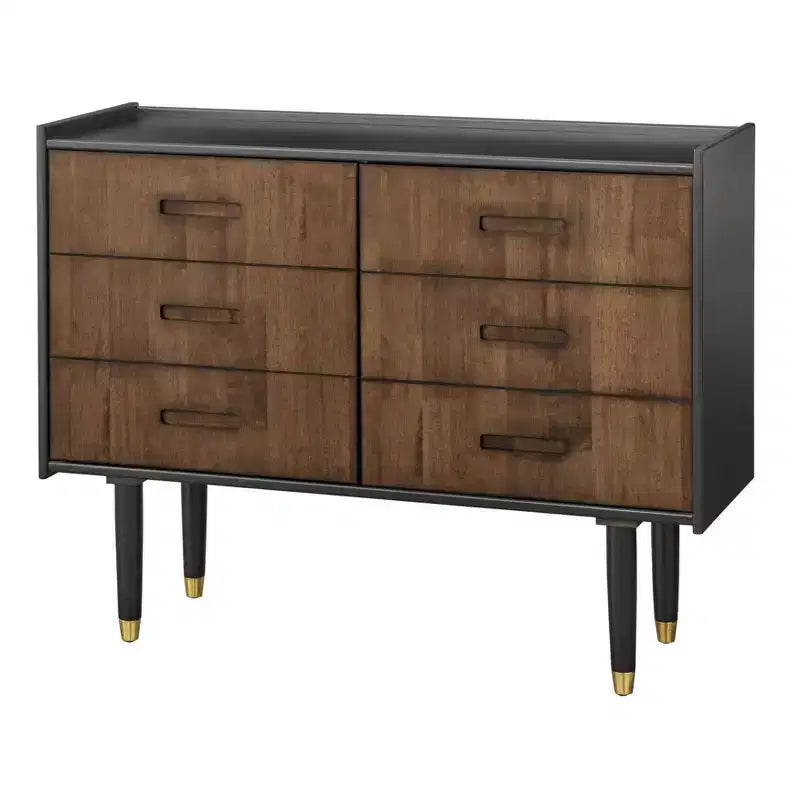 angelo:HOME Randy Buffet décoratif moderne Mid-Century Noir/Noyer