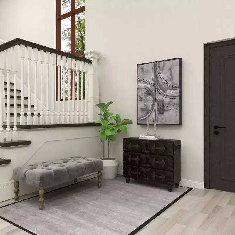 Commode traditionnelle en similicuir noir à 6 tiroirs - Olivia & May : Aucun assemblage requis, Rangement compartimenté
