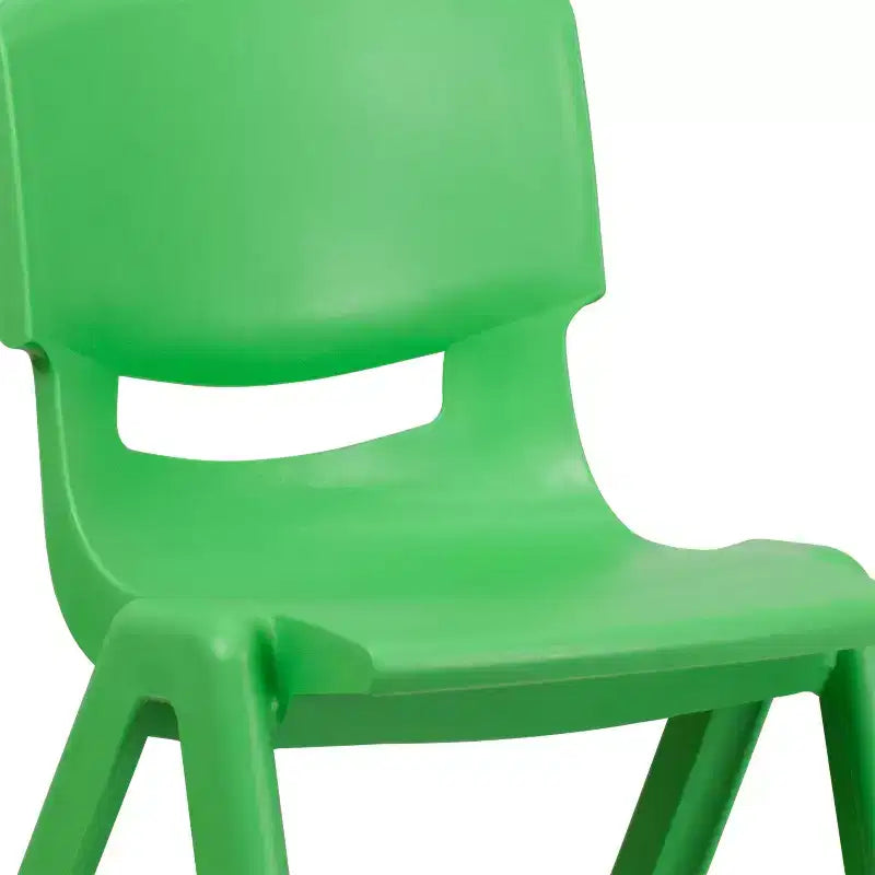 Lot de 2 chaises d'écolier empilables en plastique Flash Furniture, hauteur d'assise 39,5 cm