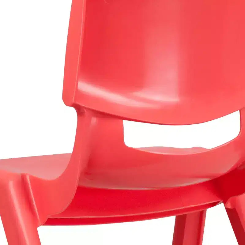 Lot de 2 chaises d'écolier empilables en plastique Flash Furniture, hauteur d'assise 39,5 cm