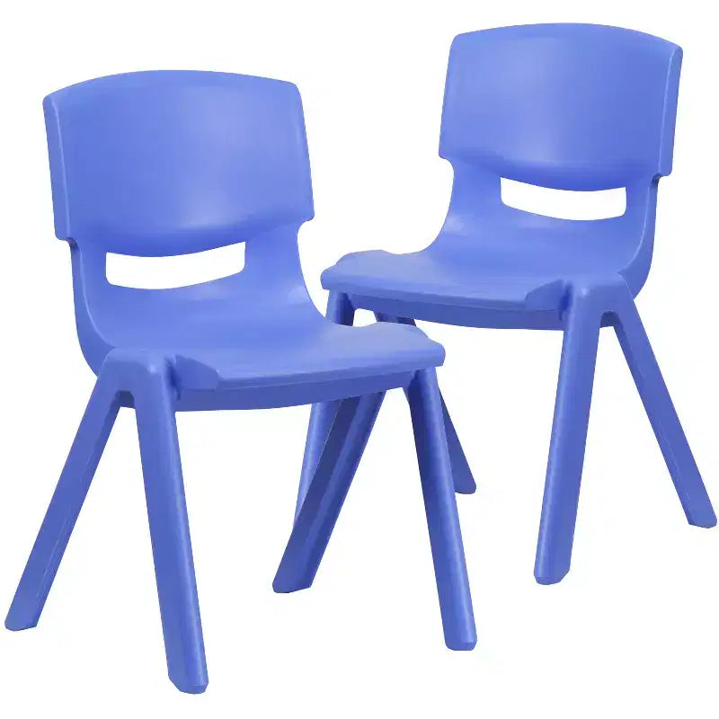 Lot de 2 chaises d'écolier empilables en plastique Flash Furniture, hauteur d'assise 39,5 cm