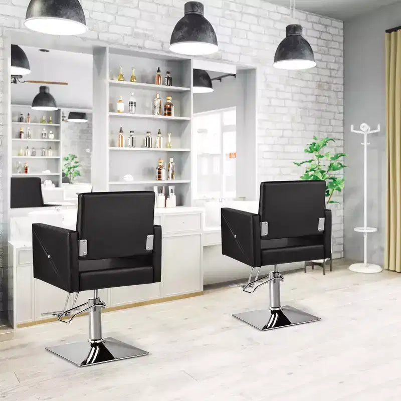 Chaise de salon Costway pour coiffeur Chaise de barbier hydraulique pivotante réglable