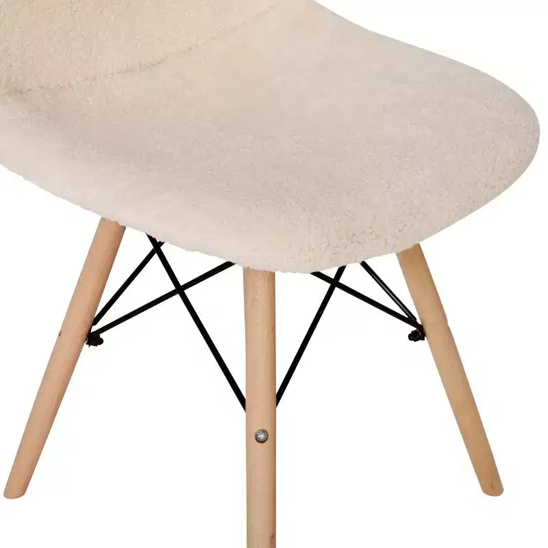 Emma et Oliver Dorset - Fauteuil d'appoint en similicuir d'agneau avec pieds en bois de hêtre pour salon, chambre à coucher, dortoir et plus encore