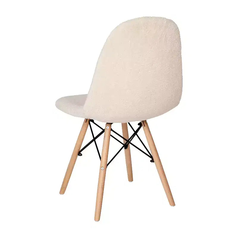 Emma et Oliver Dorset - Fauteuil d'appoint en similicuir d'agneau avec pieds en bois de hêtre pour salon, chambre à coucher, dortoir et plus encore