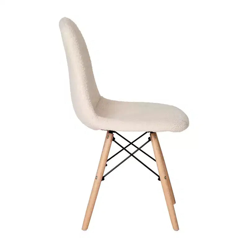 Emma et Oliver Dorset - Fauteuil d'appoint en similicuir d'agneau avec pieds en bois de hêtre pour salon, chambre à coucher, dortoir et plus encore