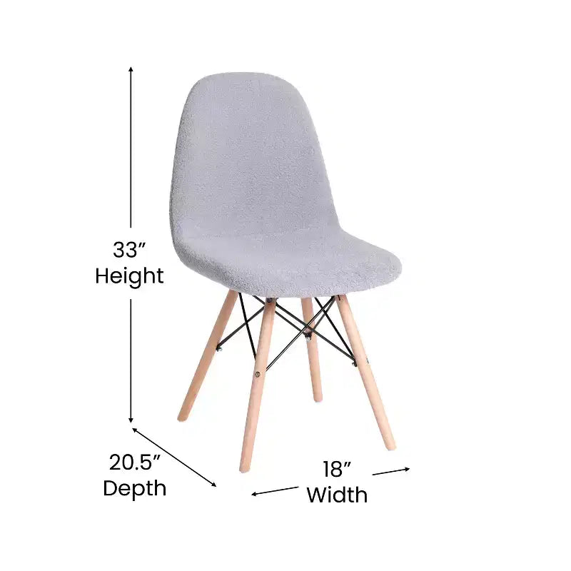 Emma et Oliver Dorset - Fauteuil d'appoint en similicuir d'agneau avec pieds en bois de hêtre pour salon, chambre à coucher, dortoir et plus encore