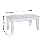 Table basse rectangulaire effet miroir