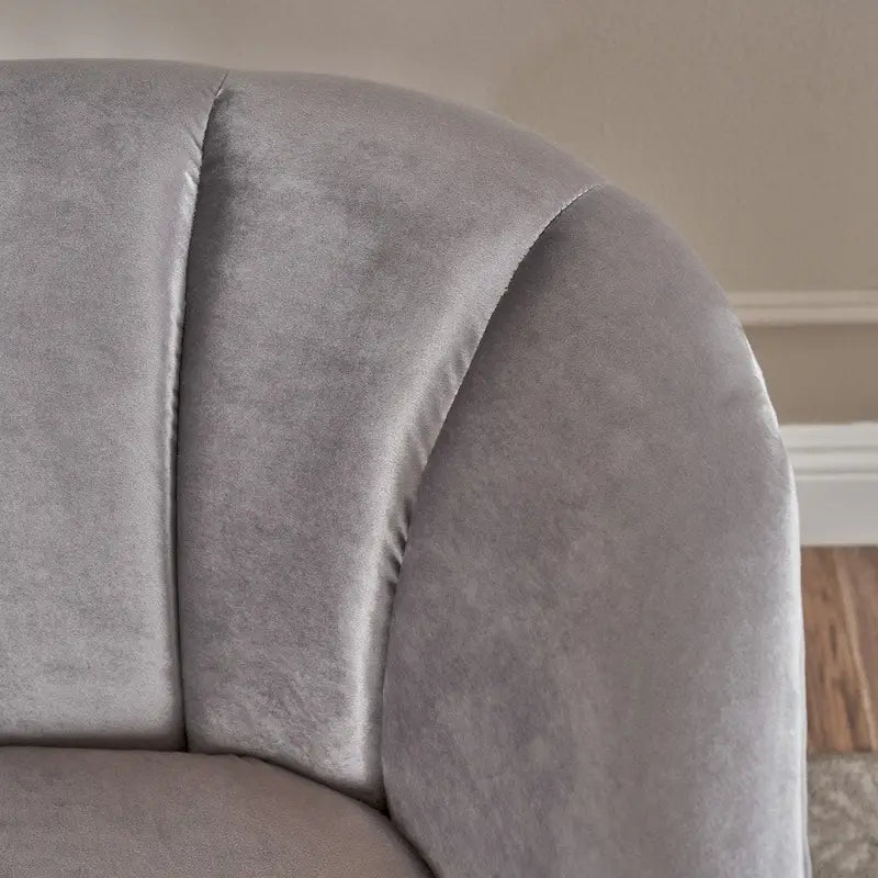 Fauteuil club moderne en velours avec pieds en bois de bouleau