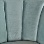 Fauteuil club moderne en velours avec pieds en bois de bouleau