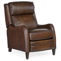 Fauteuil inclinable en cuir à poussée manuelle