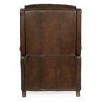 Fauteuil inclinable en cuir à poussée manuelle