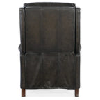 Fauteuil inclinable en cuir à poussée manuelle