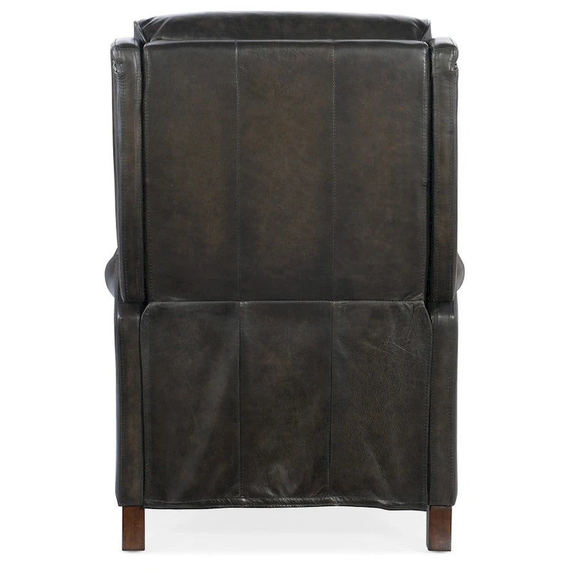Fauteuil inclinable en cuir à poussée manuelle
