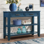 Console avec 2 tiroirs et 2 étagères ouvertes, buffet pour couloir, salon, cuisine