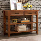 Console avec 2 tiroirs et 2 étagères ouvertes, buffet pour couloir, salon, cuisine