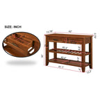 Console avec 2 tiroirs et 2 étagères ouvertes, buffet pour couloir, salon, cuisine