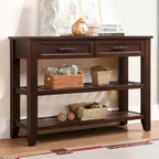 Console avec 2 tiroirs et 2 étagères ouvertes, buffet pour couloir, salon, cuisine