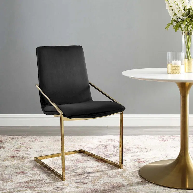Fauteuil de salle à manger en velours