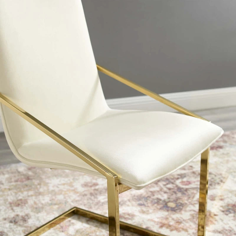 Fauteuil de salle à manger en velours