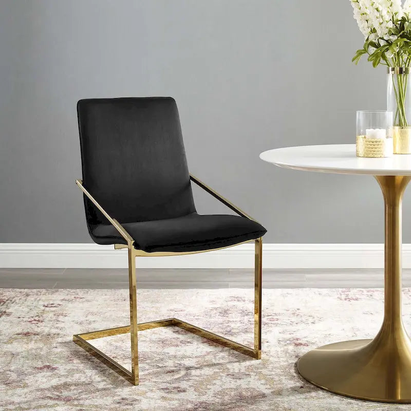 Fauteuil de salle à manger en velours