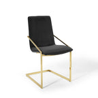Fauteuil de salle à manger en velours