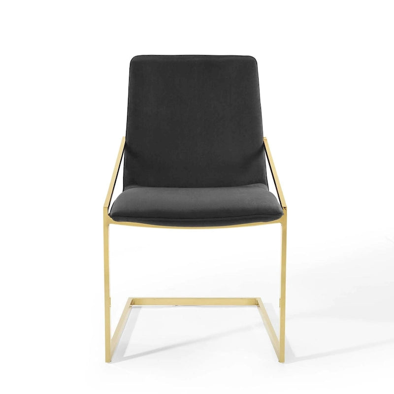 Fauteuil de salle à manger en velours